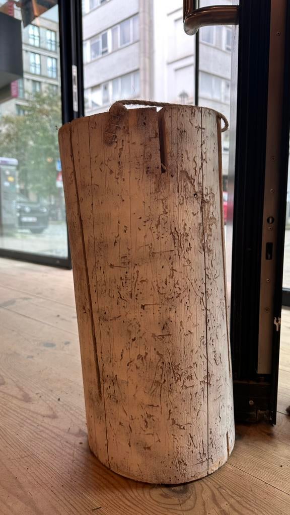 Houten stammetjes deco, Ophalen, Zo goed als nieuw