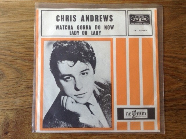 single chris andrews, Enlèvement ou Envoi, Rock et Metal, Housse de protection extérieure, 7 inch