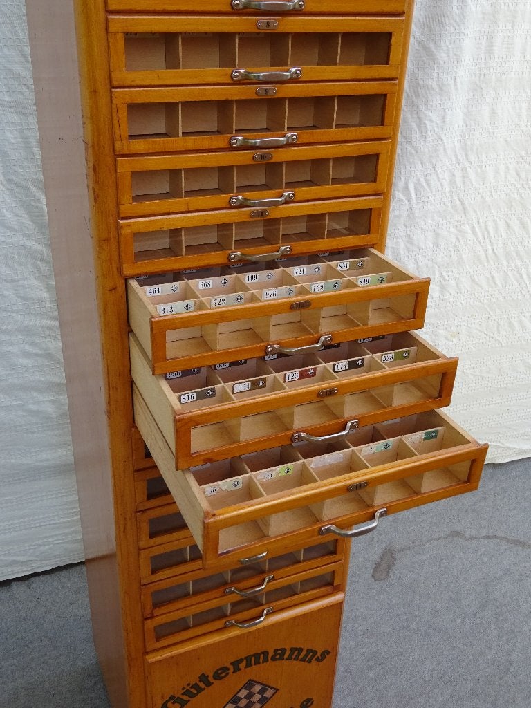 armoire de mercerie, à fil, à coudre, à tiroirs, de magasin, Antiquités & Art, Enlèvement ou Envoi