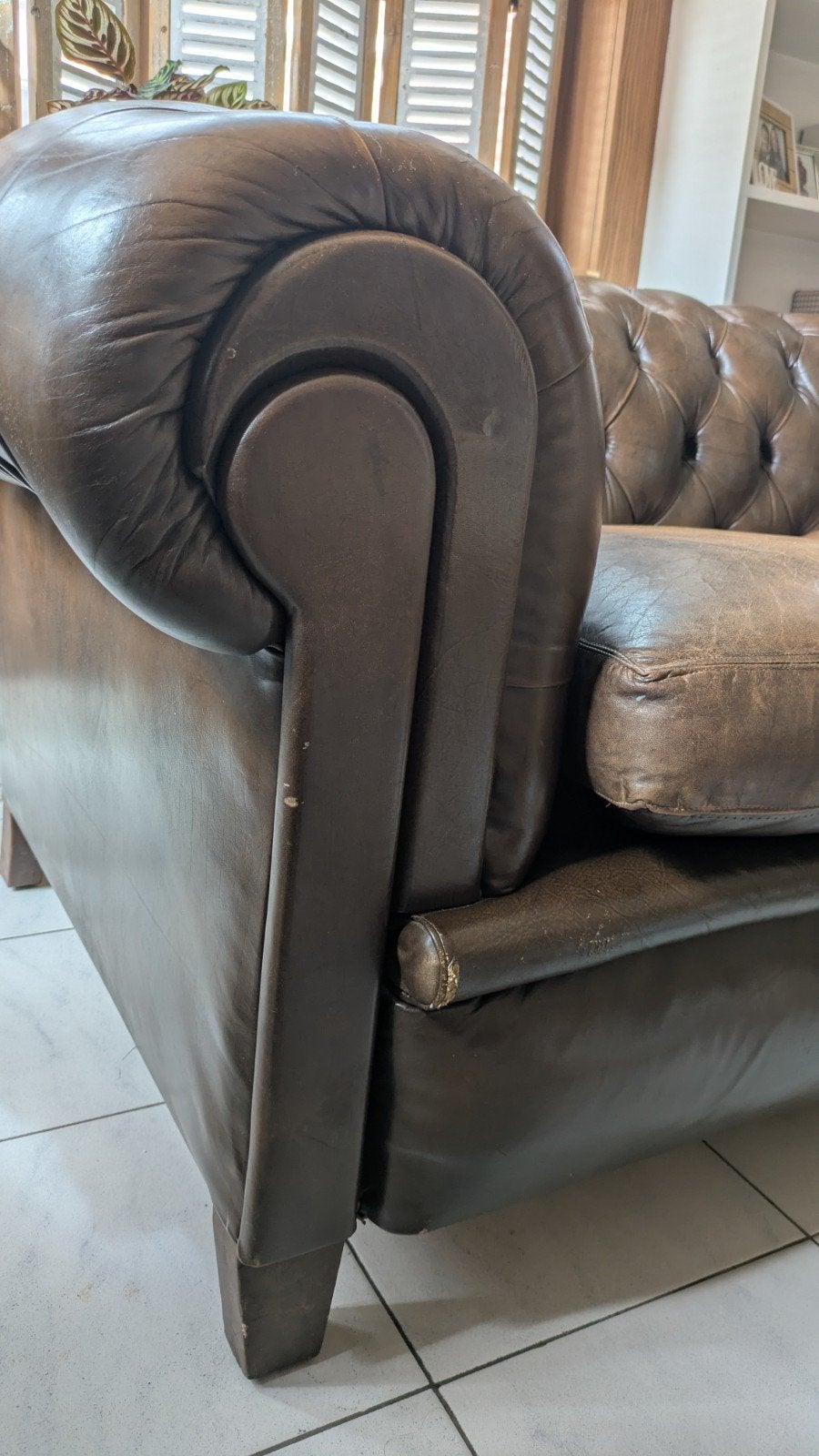 Chesterfield 3-zit, Ophalen, Gebruikt, Driepersoons, 200 tot 250 cm