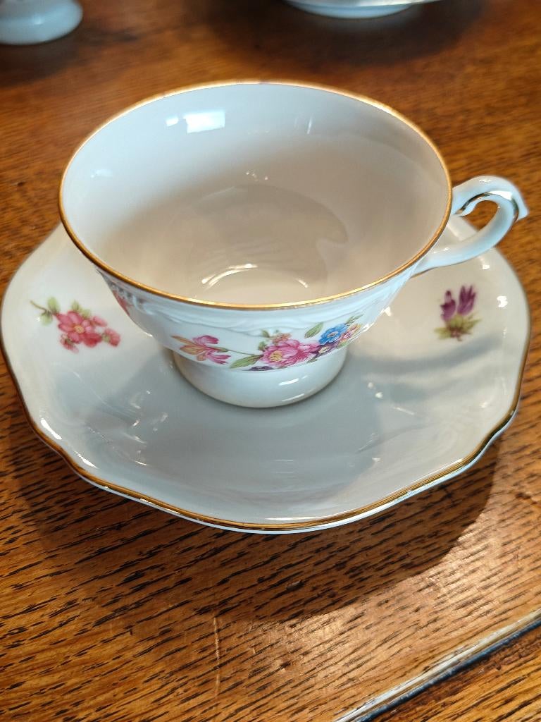 Vintage BAVARIA : 6 Koffie tasjes en 6 onderzettasjes, Ophalen of Verzenden