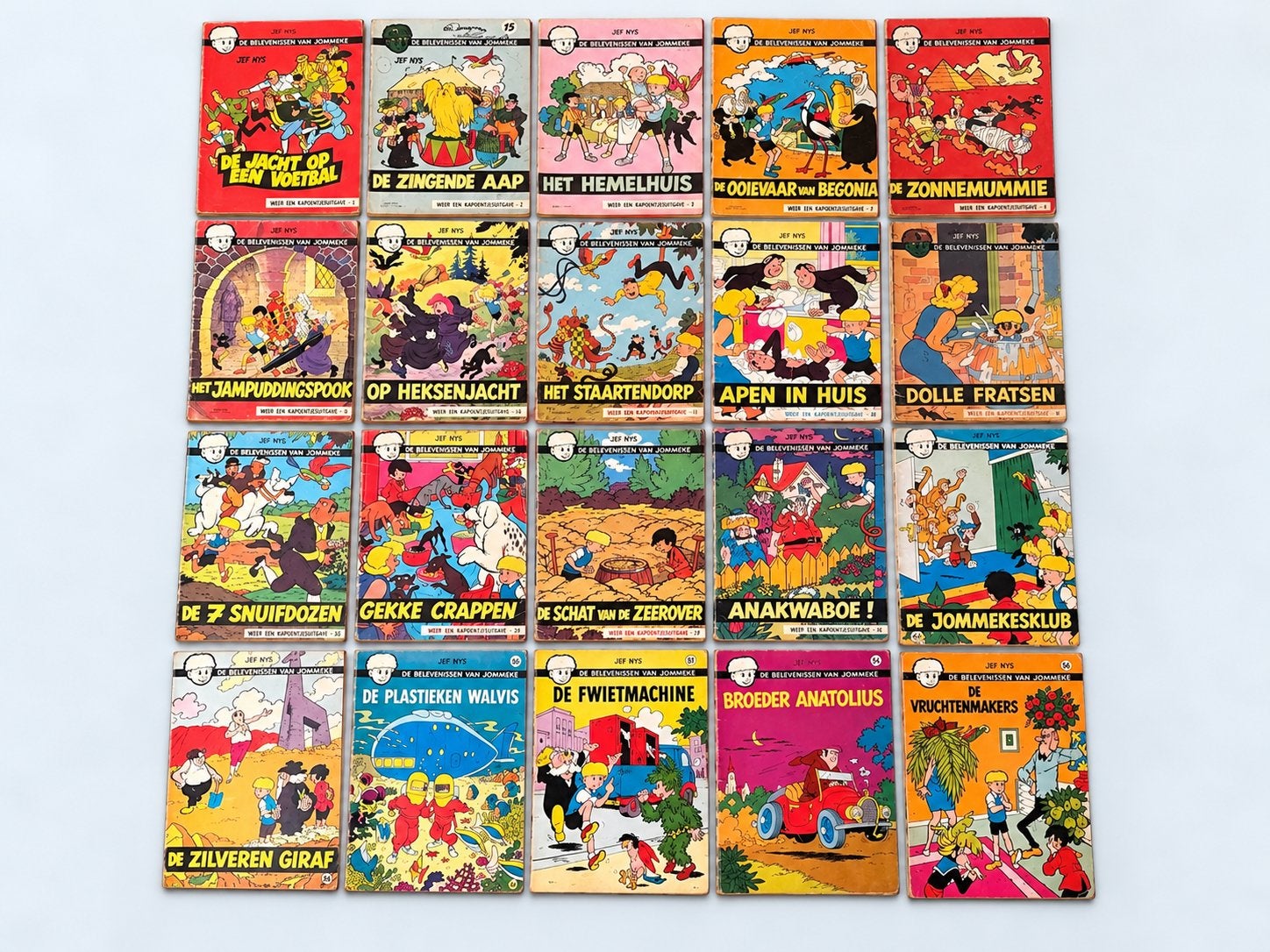 20 oude Jommeke-strips – Jef Nys – Kapoentjes, Plusieurs BD, Enlèvement ou Envoi, Utilisé