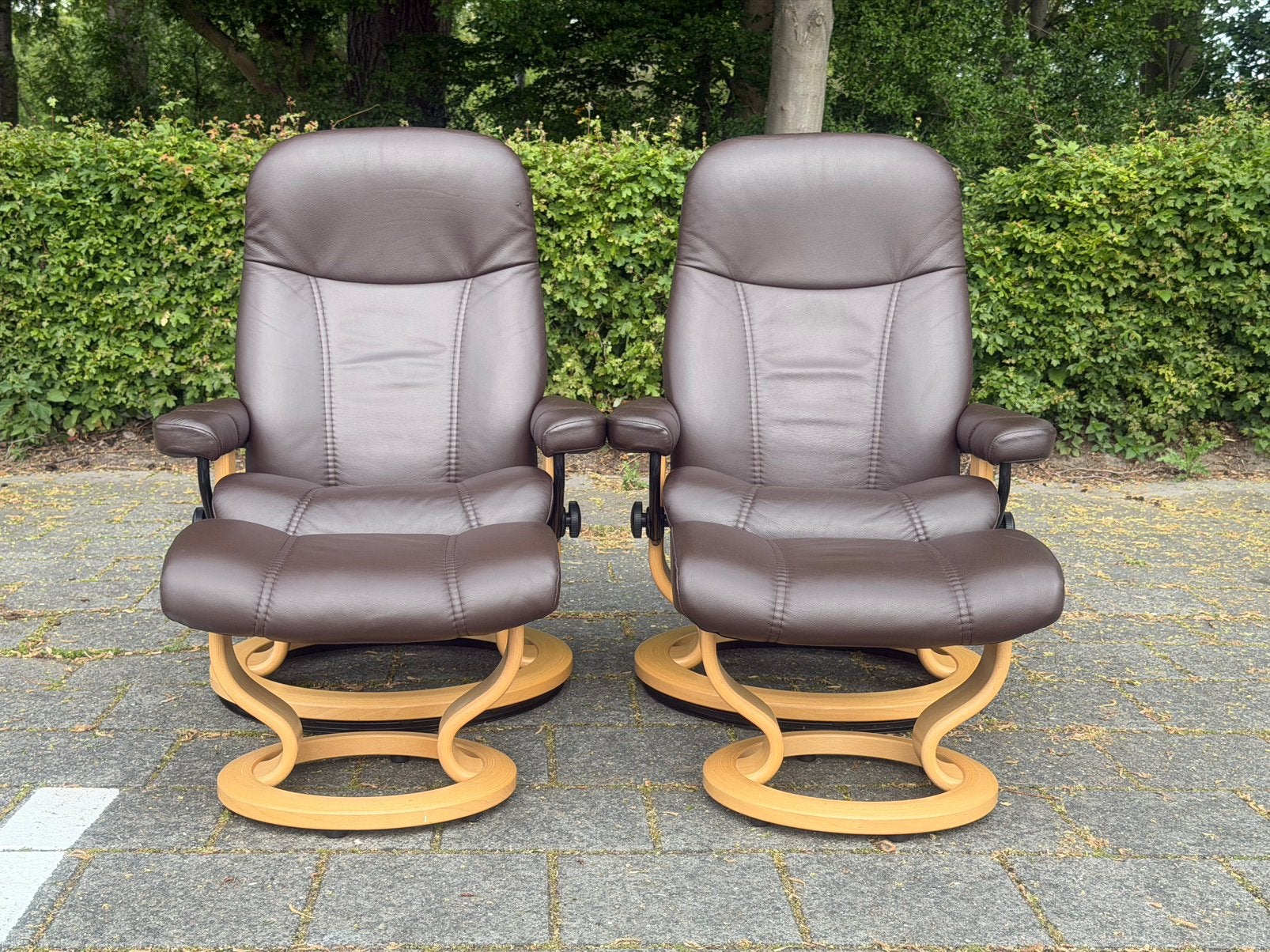 Stressless relax fauteuils met voetenbankjes, Enlèvement ou Envoi, Comme neuf