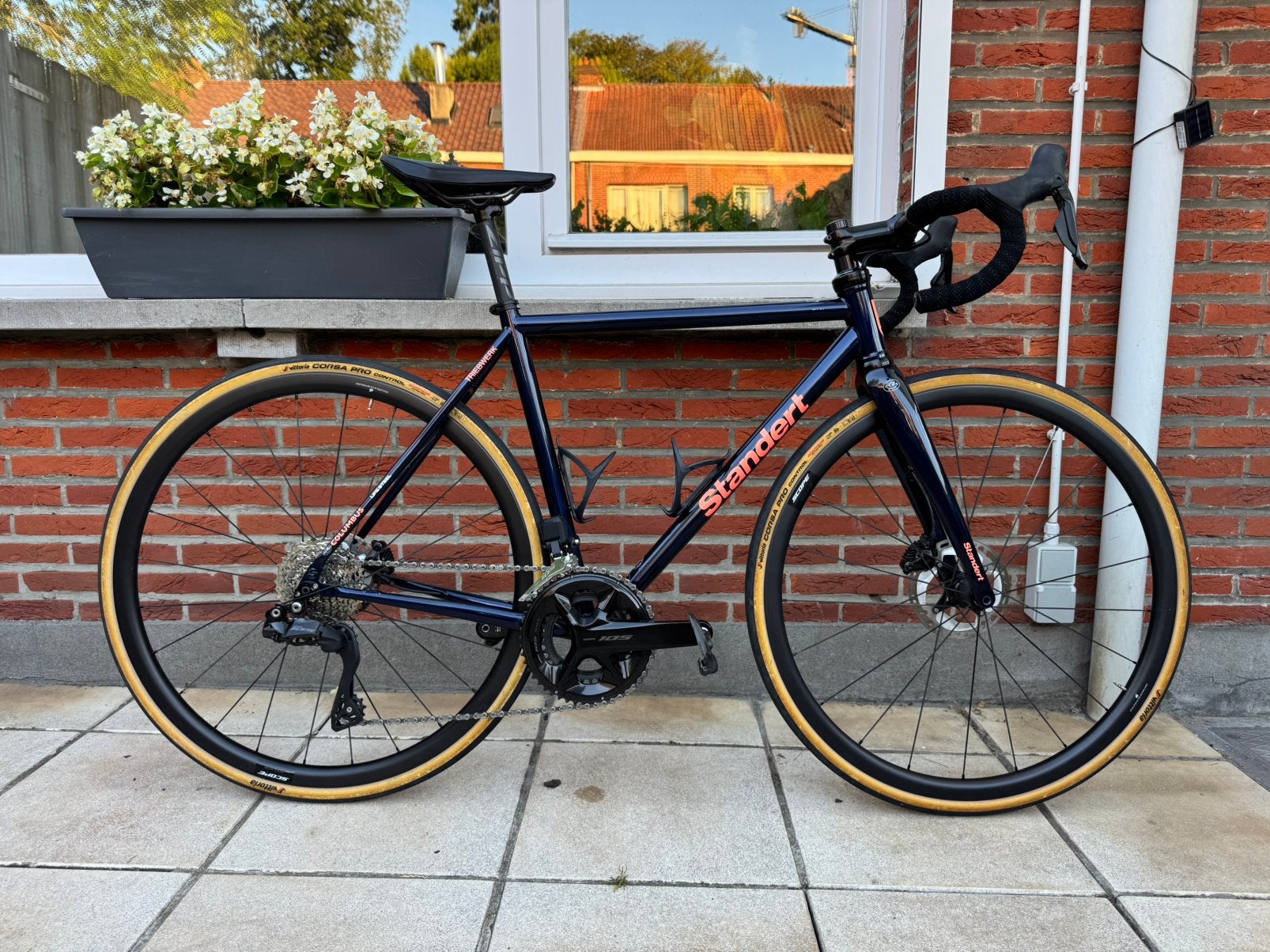 Standert Triebwerk Shimano Di2 105 racefiets staal, Fietsen en Brommers, Staal, 49 tot 53 cm, Zo goed als nieuw, Schijfrem