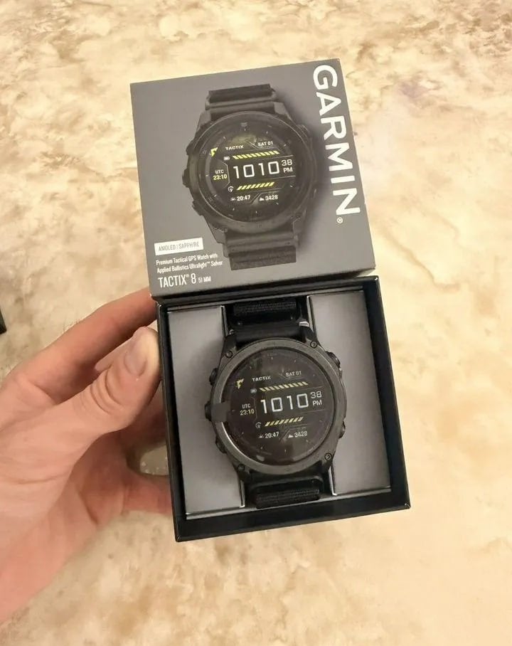 Garmin Tactix 8 51mm amoled, Ophalen of Verzenden, Hoogte, Zo goed als nieuw, Zwart