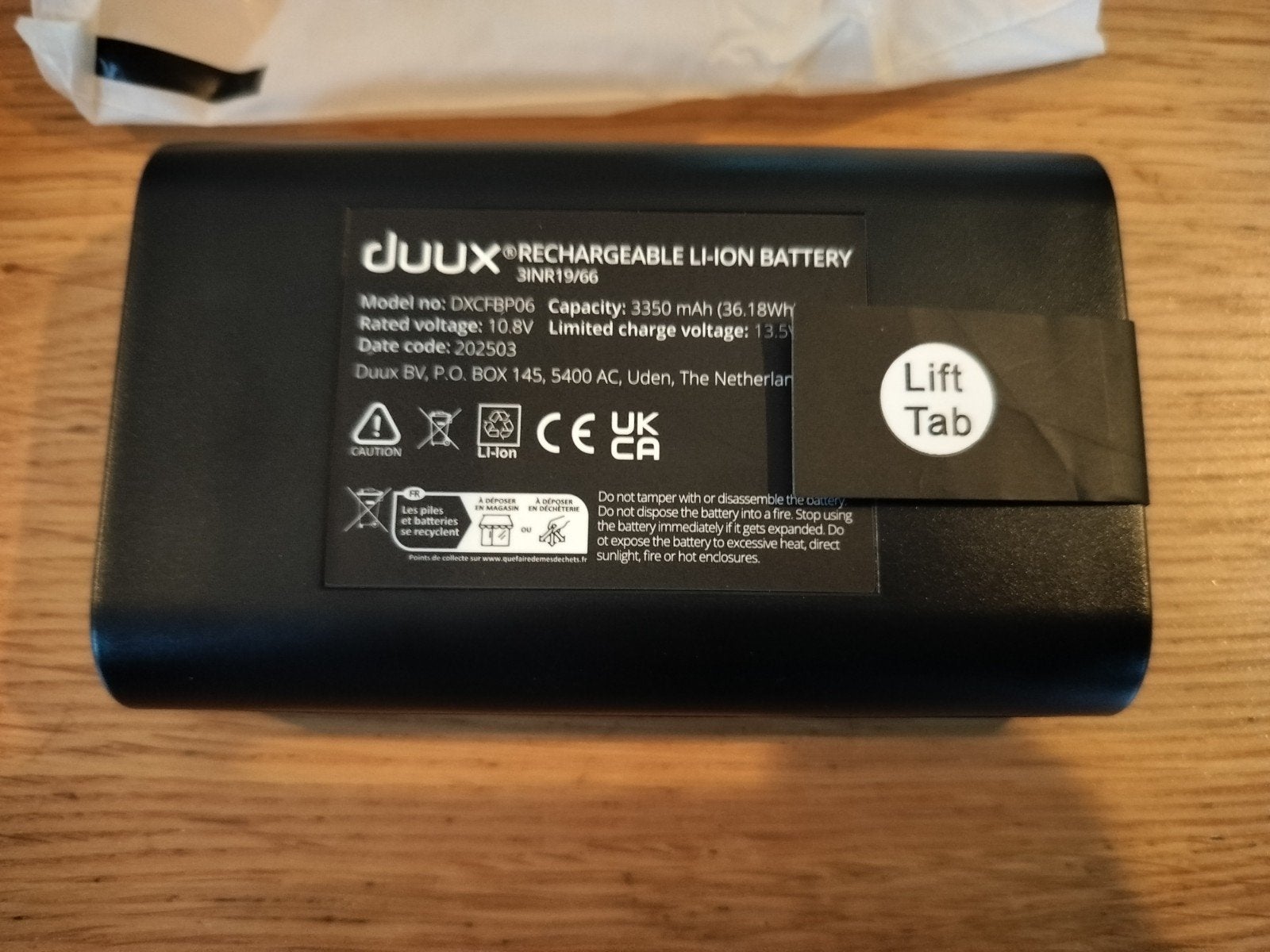 Batterij voor Duux Whisper flex 2 (nieuw), Ophalen of Verzenden, Nieuw, Oplaadbaar