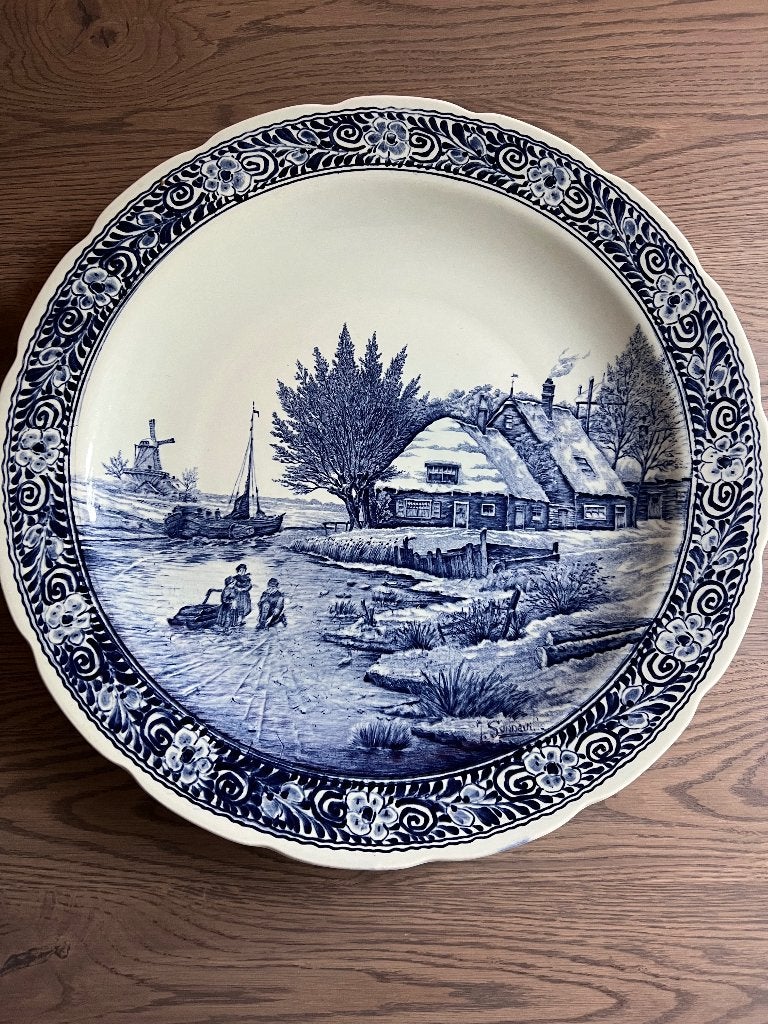 Bord Delfts blauw, Antiek en Kunst, Ophalen