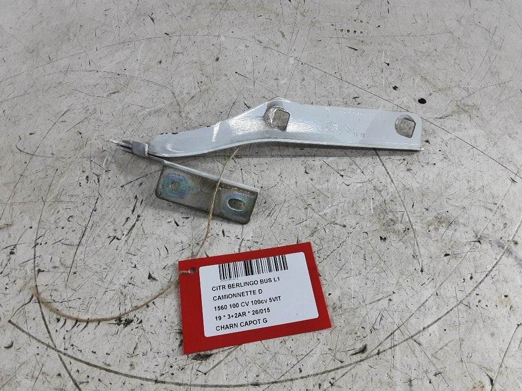 CHARNIERE DE CAPOT GAUCHE Citroën Berlingo (9680631480), Citroën, Mevr. I. Hauben, Utilisé, Rue de l'Espoir 34 34
4030  GRIVEGNÉE, BE