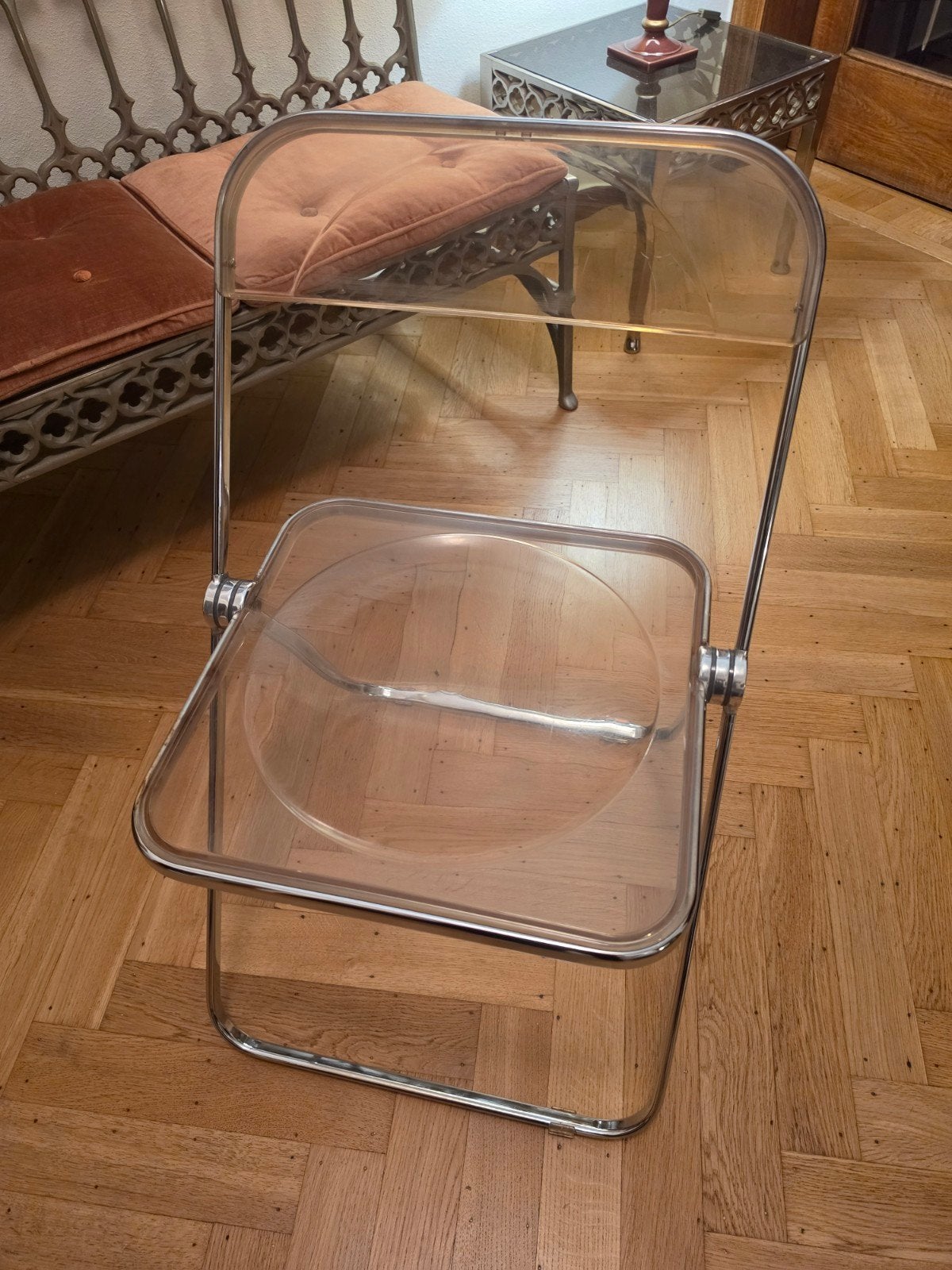 Vintage Plia plooibare stoel - Piretti - Castelli Italy, Huis en Inrichting, Ophalen, Overige kleuren, Vintage 1970s, Eén