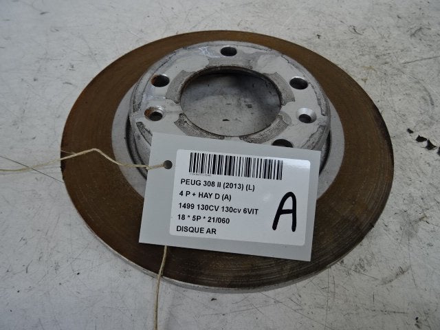 FREIN DISQUE ARRIÈRE Peugeot 308 (L3 / L8 / LB / LH / LP), Utilisé, Peugeot