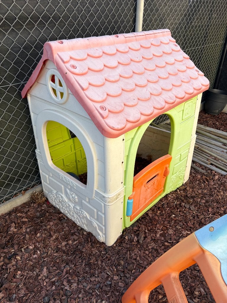 Speelhuis en glijbaan feber, Enlèvement, Utilisé, Synthétique