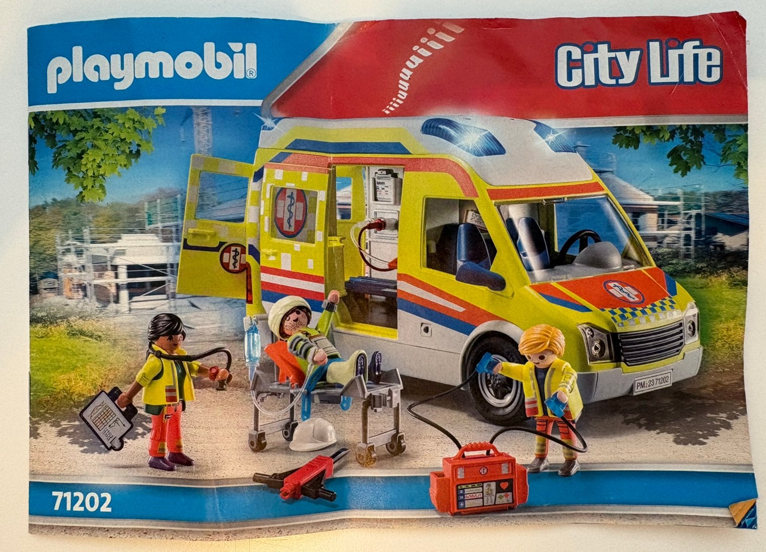 Playmobil 71202 ziekenwagen inclusief geluid en licht, Ophalen, Complete set, Voertuig, Zo goed als nieuw