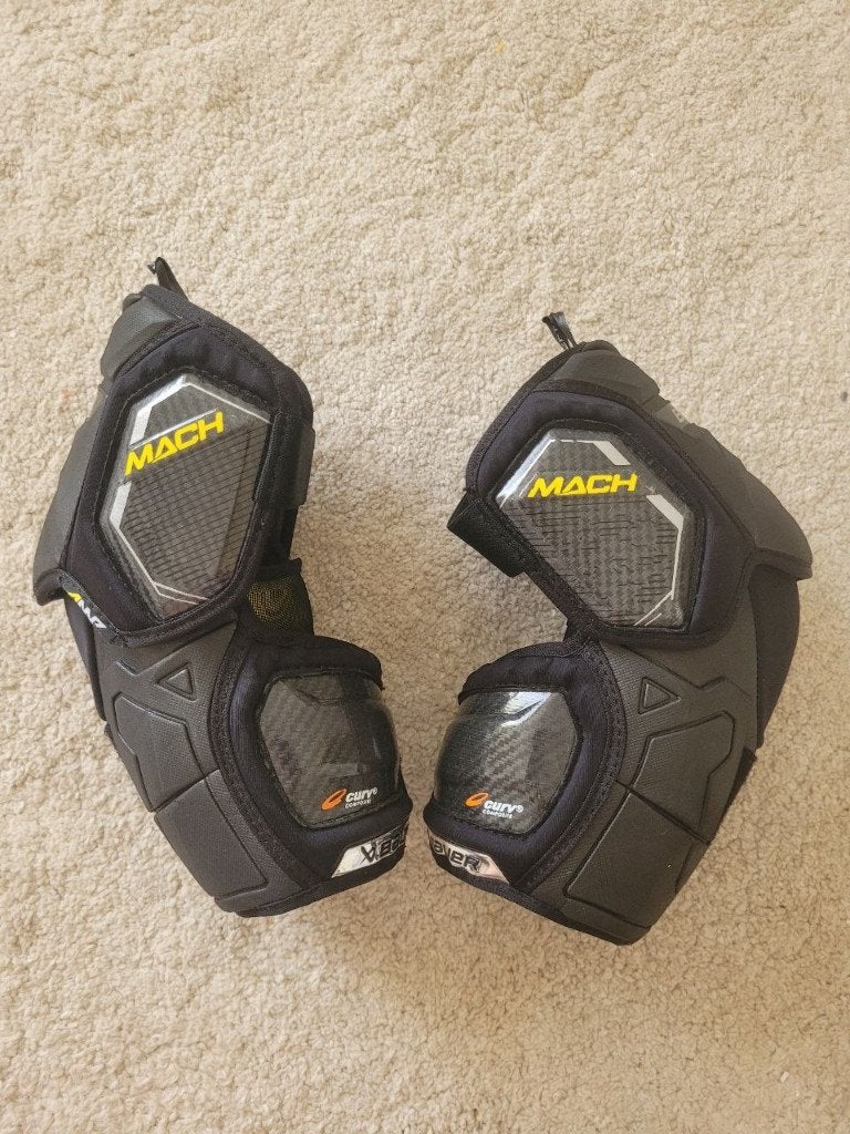 Coudières de hockey sur glace Bauer Mach, taille M, Sports & Fitness, Enlèvement ou Envoi, Comme neuf, Protection