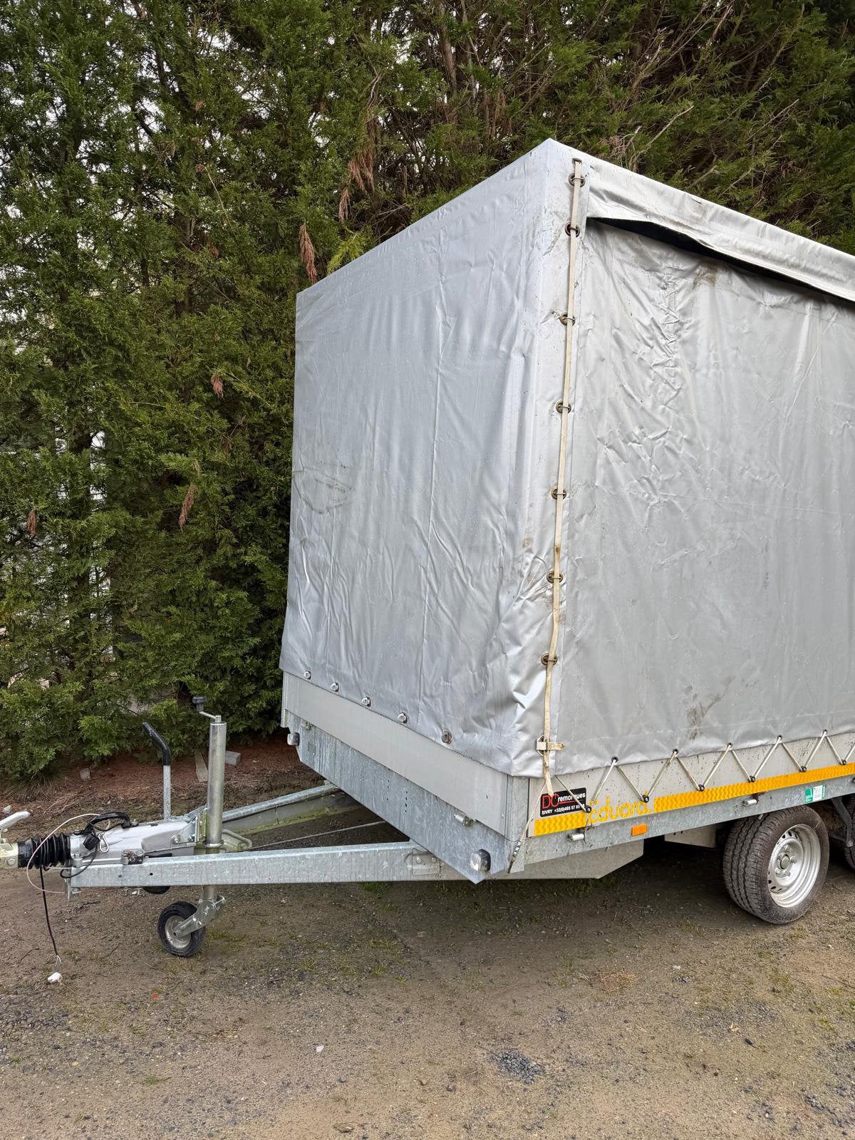 Aanhangwagen baché 3500kg eduard 400x200x200, Ophalen, Zo goed als nieuw