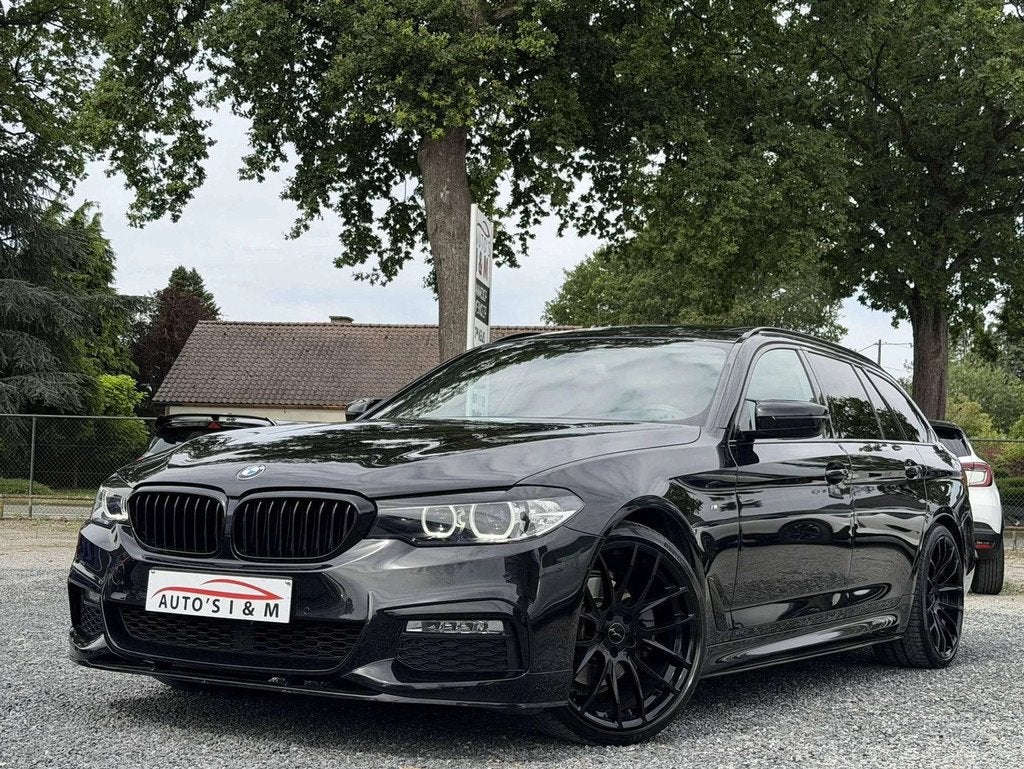 BMW 5 Serie 520 dA Touring M Performance Breyton Pano Garant, Auto's, BMW, Automaat, Zwart, 4 cilinders, Zwart