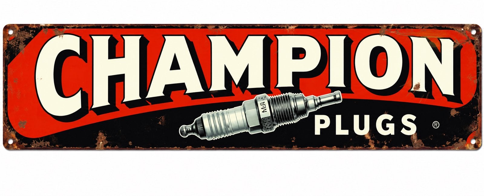 Panneau pub en métal Champion Plugs - rétro vintage Mancave, Enlèvement ou Envoi, Neuf, Panneau publicitaire