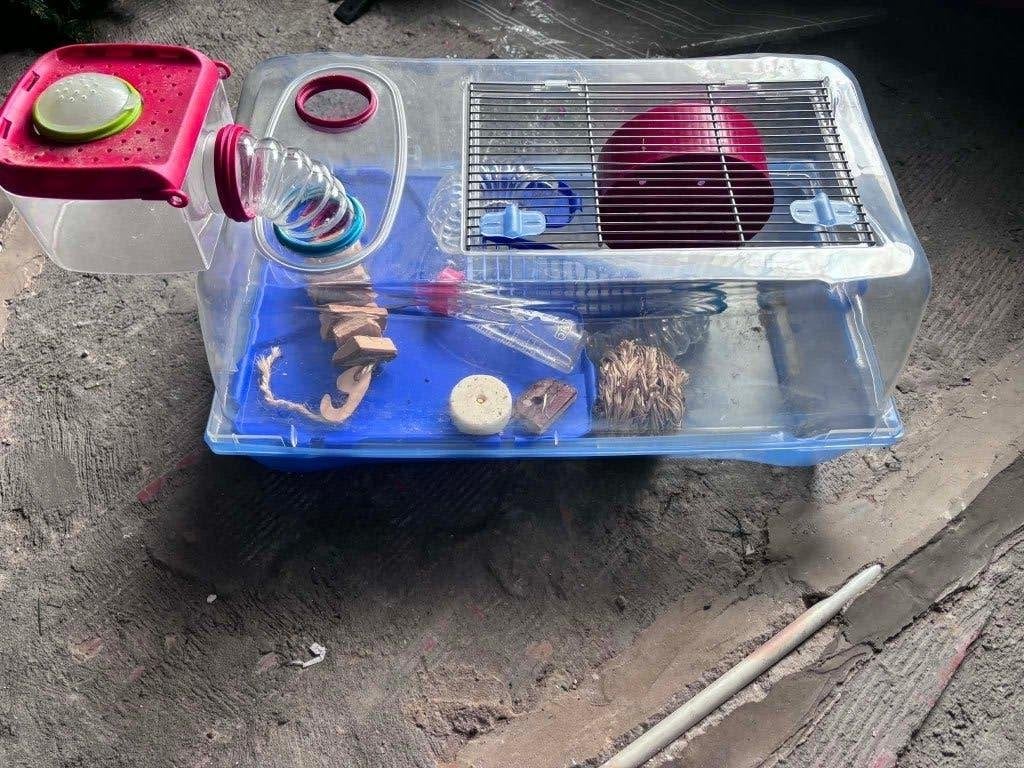Hamster Kooi + extra's, Kooi, Minder dan 75 cm, Zo goed als nieuw, Hamster