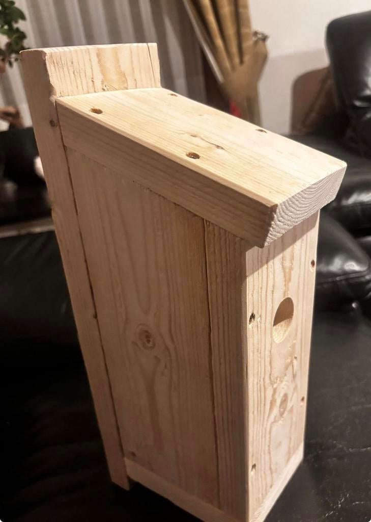 Vogelhuisje gemaakt door onze zoon van 14 jaar, Enlèvement ou Envoi, Neuf
