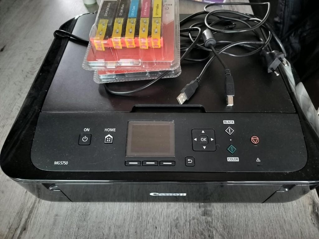 Canon PIXMA MG5750 - kleuren MFP inkjet + 10 cartridges, Computers en Software, Printer, Inkjetprinter, Zo goed als nieuw, Canon PIXMA
