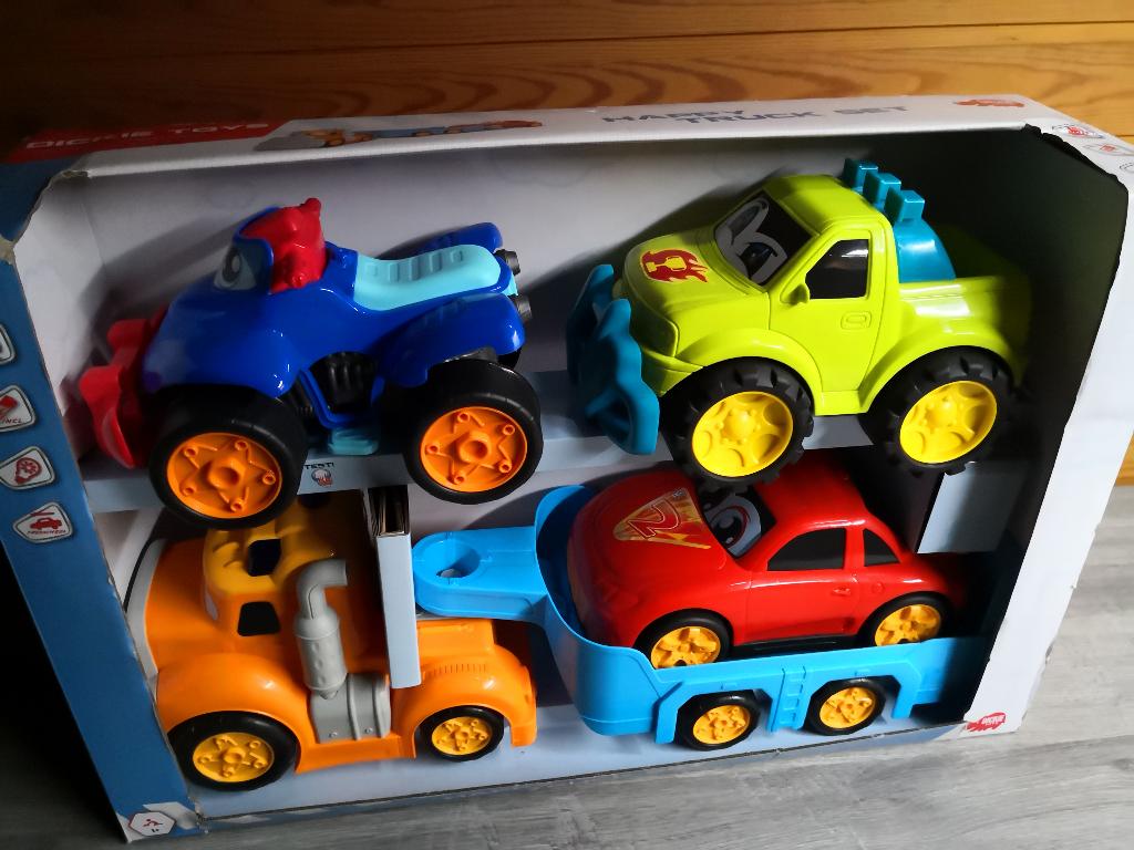 Dickie toys vrachtwagen met auto's (met licht en geluid), Ophalen