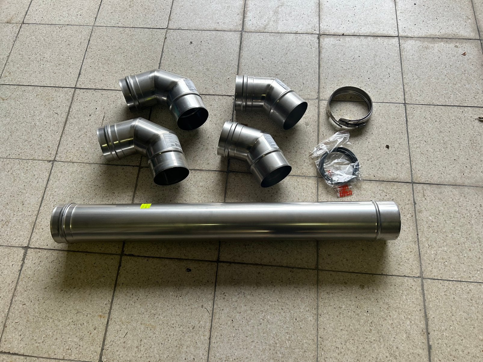 Viessmann inox rookafvoer enkelwandig diam 113, Ophalen, Nieuw