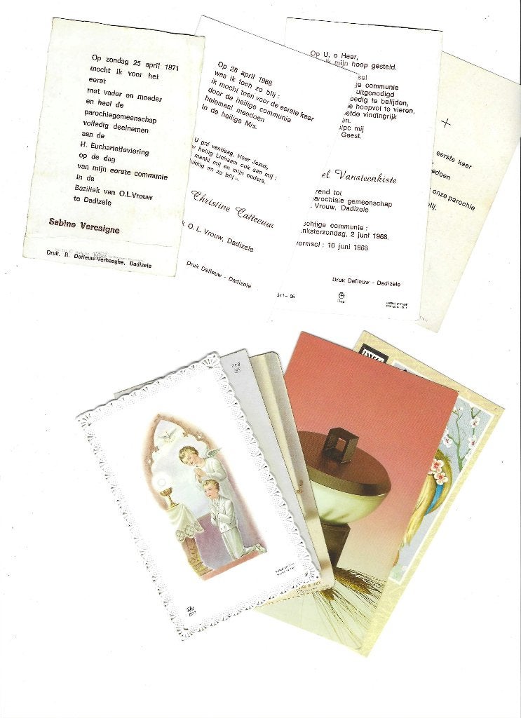 communiekaartjes, Collections, Cartes de naissance & Cartes de visite, Enlèvement ou Envoi