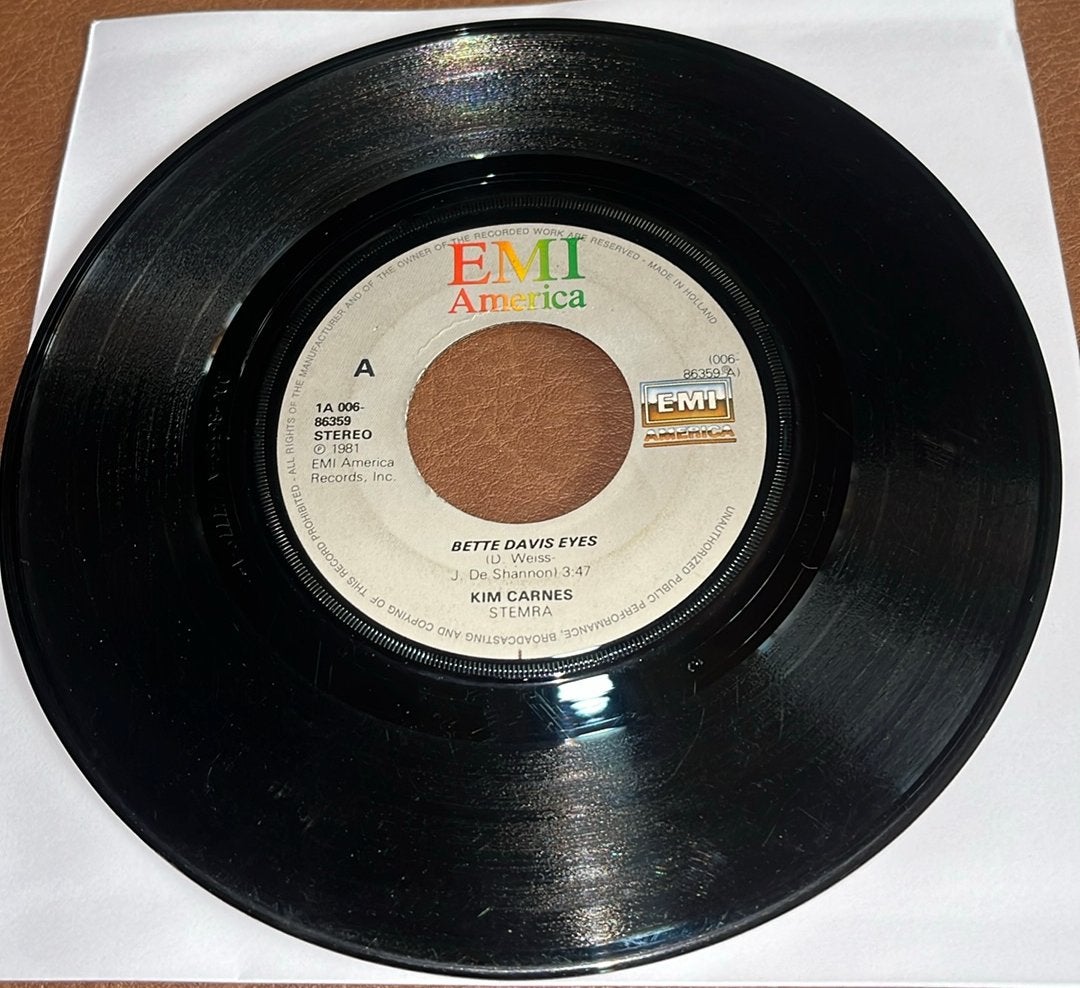 Kim Carnes ‎– Bette Davis Eyes - 7” vinyl single - NL  1981, Ophalen of Verzenden, Gebruikt