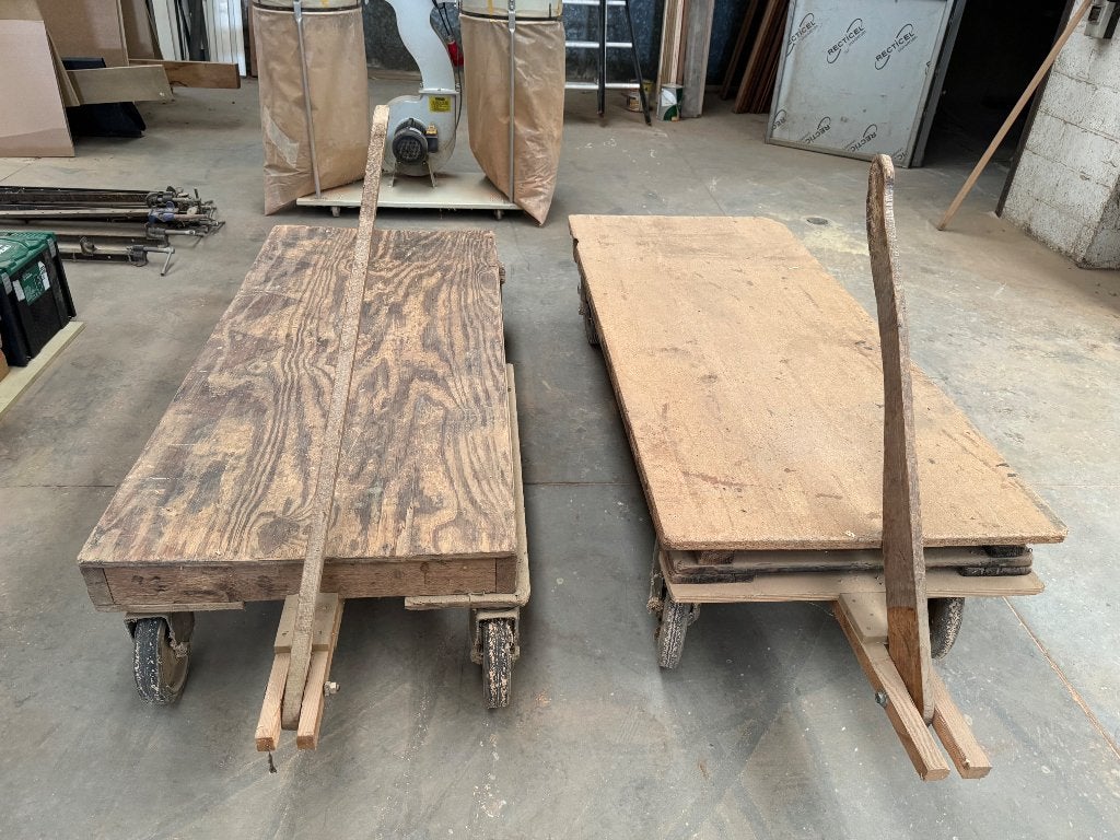 Transportkar werkplaats - 2 stuks, Doe-het-zelf en Bouw, Ophalen, Gebruikt, Transportkar