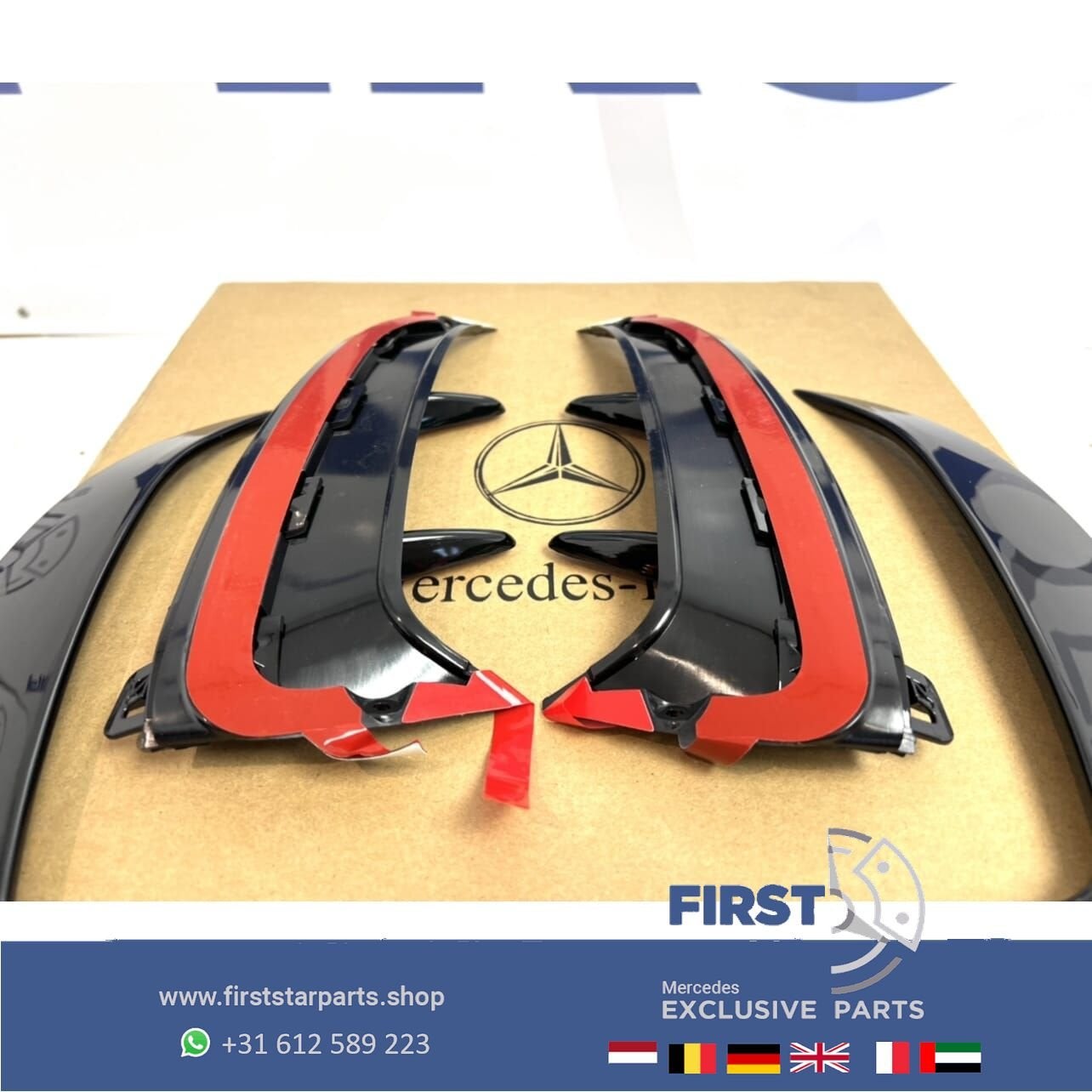 W177 A35 A45S AMG SPOILER ACHTERBUMPER SPLITTER SET LINKS+ R, Auto-onderdelen, Carrosserie, Achterklep, Mercedes-Benz, Achter