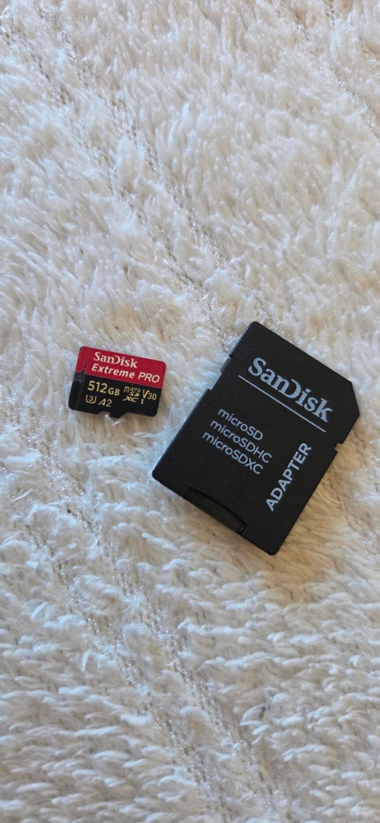 SanDisk Extreme PRO 512GB microSDXC + SD-Adapter, Ophalen of Verzenden, MicroSDXC, 512 GB