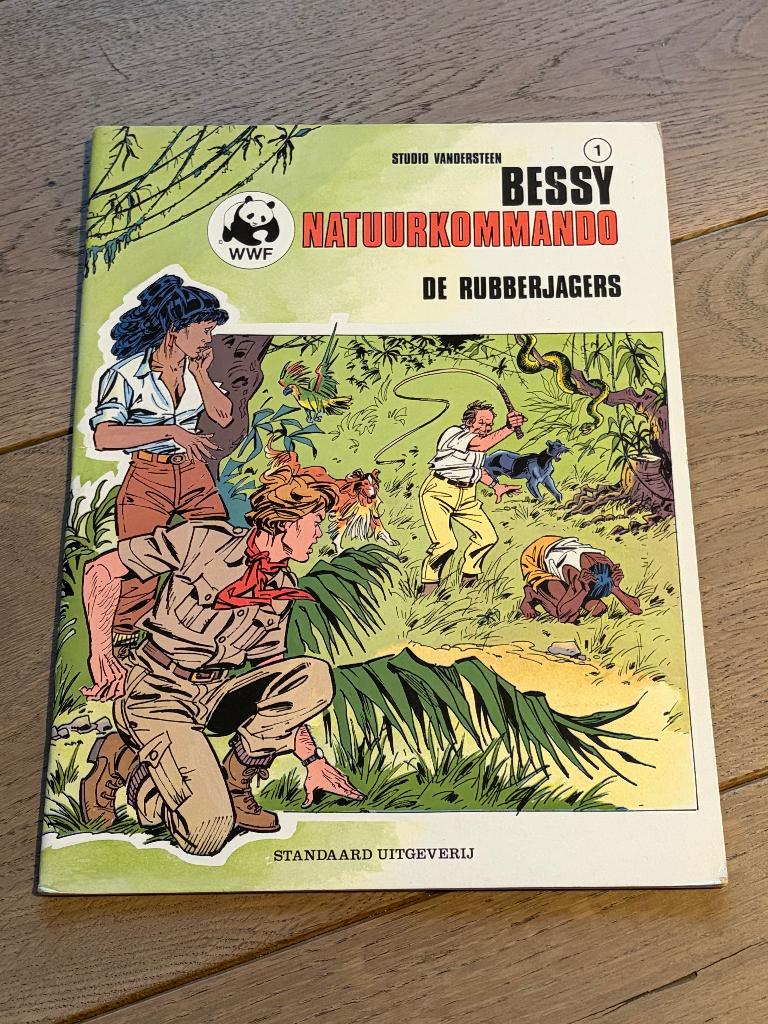 Bessy Natuurkommando - 1 - De rubberjagers, Boeken, Eén stripboek, Ophalen of Verzenden, Gelezen, Willy Vandersteen