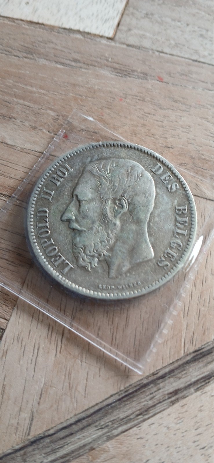 Belgium – 5 Francs 1872 – Leopold II, Ophalen of Verzenden, Gebruikt