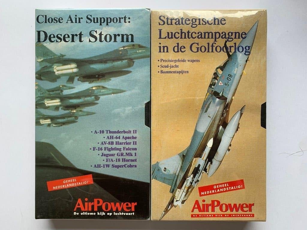2 VSC cassettes Golfoorlog Desert Storm, Collections, Objets militaires | Général, Armée de l'air, Enlèvement ou Envoi