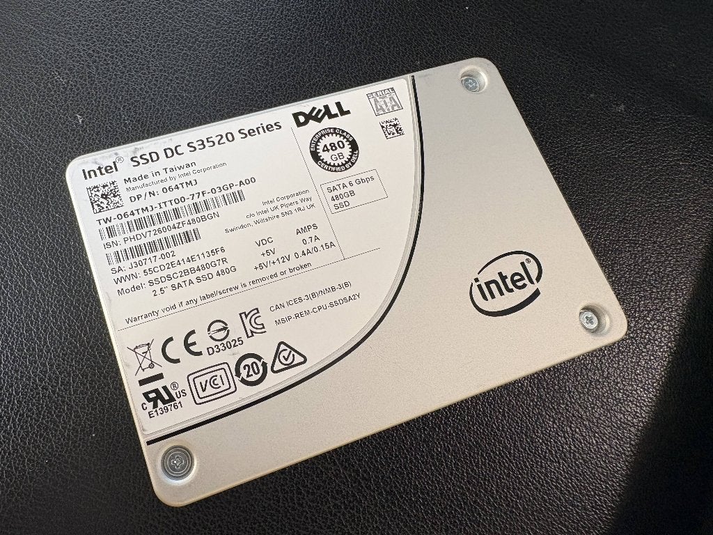 Intel SSD S3520 480Gb 6Gpbs AES 256 bits, (Entreprise), Informatique & Logiciels, 480 GB, Reconditionné, Interne, Intel
