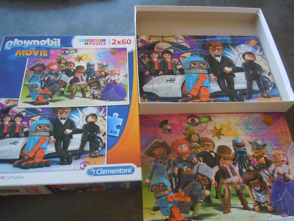Puzzel Playmobil 2x60 stukjes, Enfants & Bébés, Enlèvement, Plus de 50 pièces, Utilisé, 6 ans ou plus