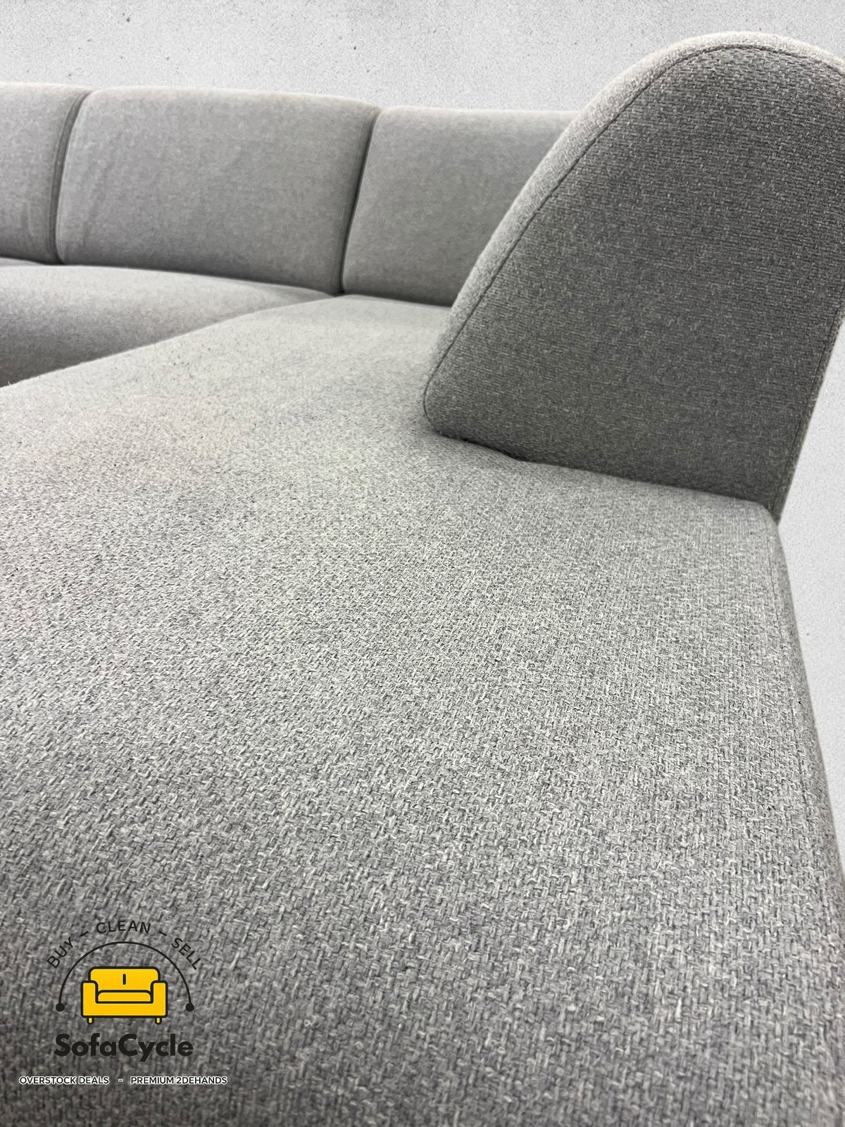 Chaise d'angle gris/Disponible immédiatement - SofaCycle, Maison & Meubles, Enlèvement ou Envoi, Comme neuf, SofaCycle, Tissus