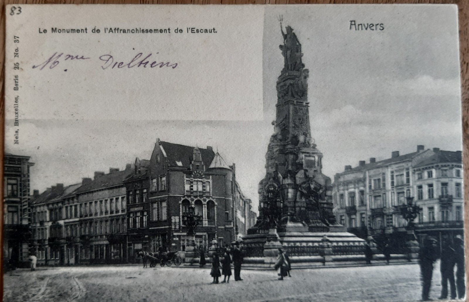 Postkaart ANTWERPEN ANVERS monument Schelde VRIJ, Ophalen of Verzenden, Antwerpen