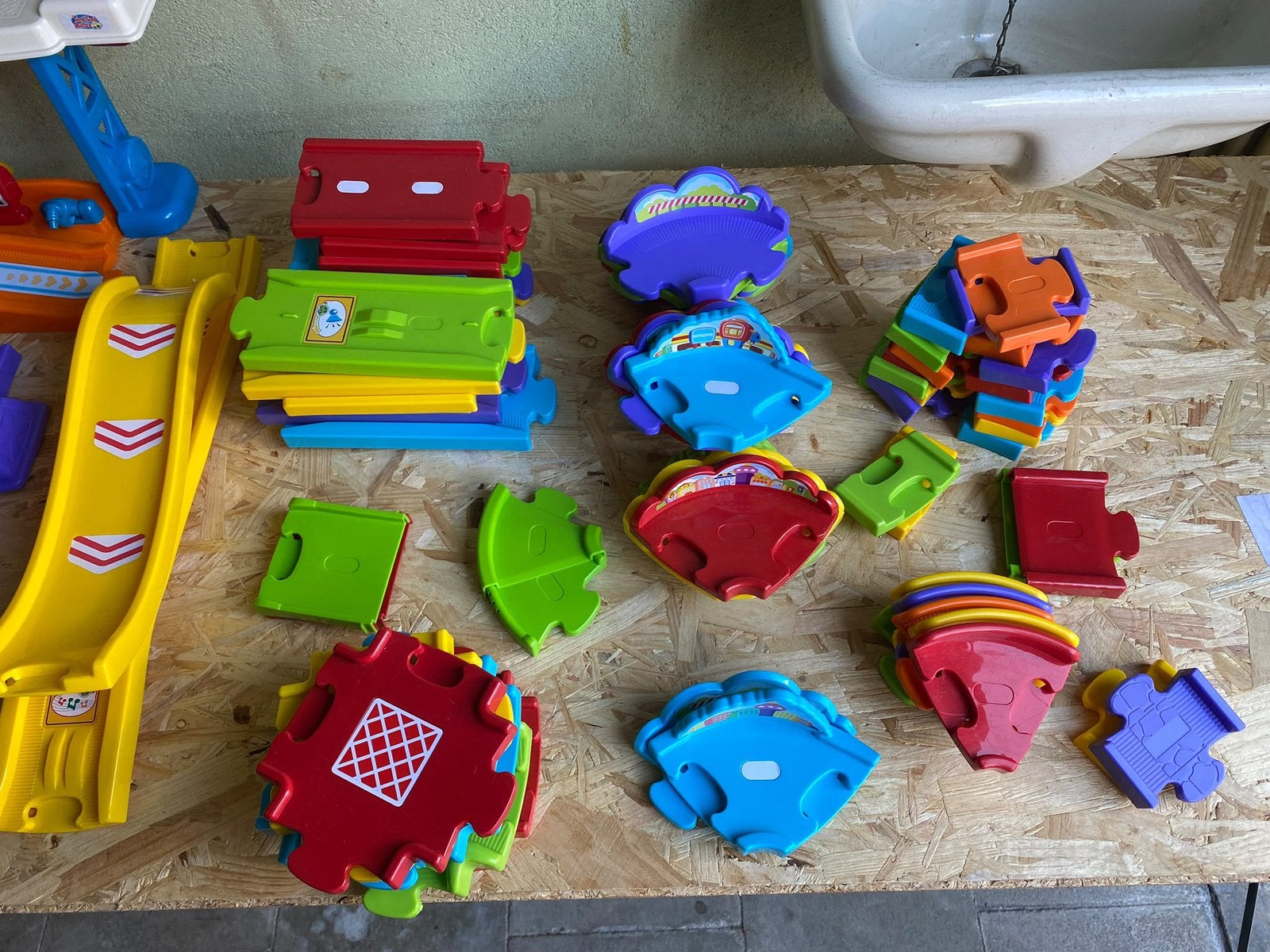 Vtech vroem vroem autobaan + auto’s, Ophalen, Gebruikt