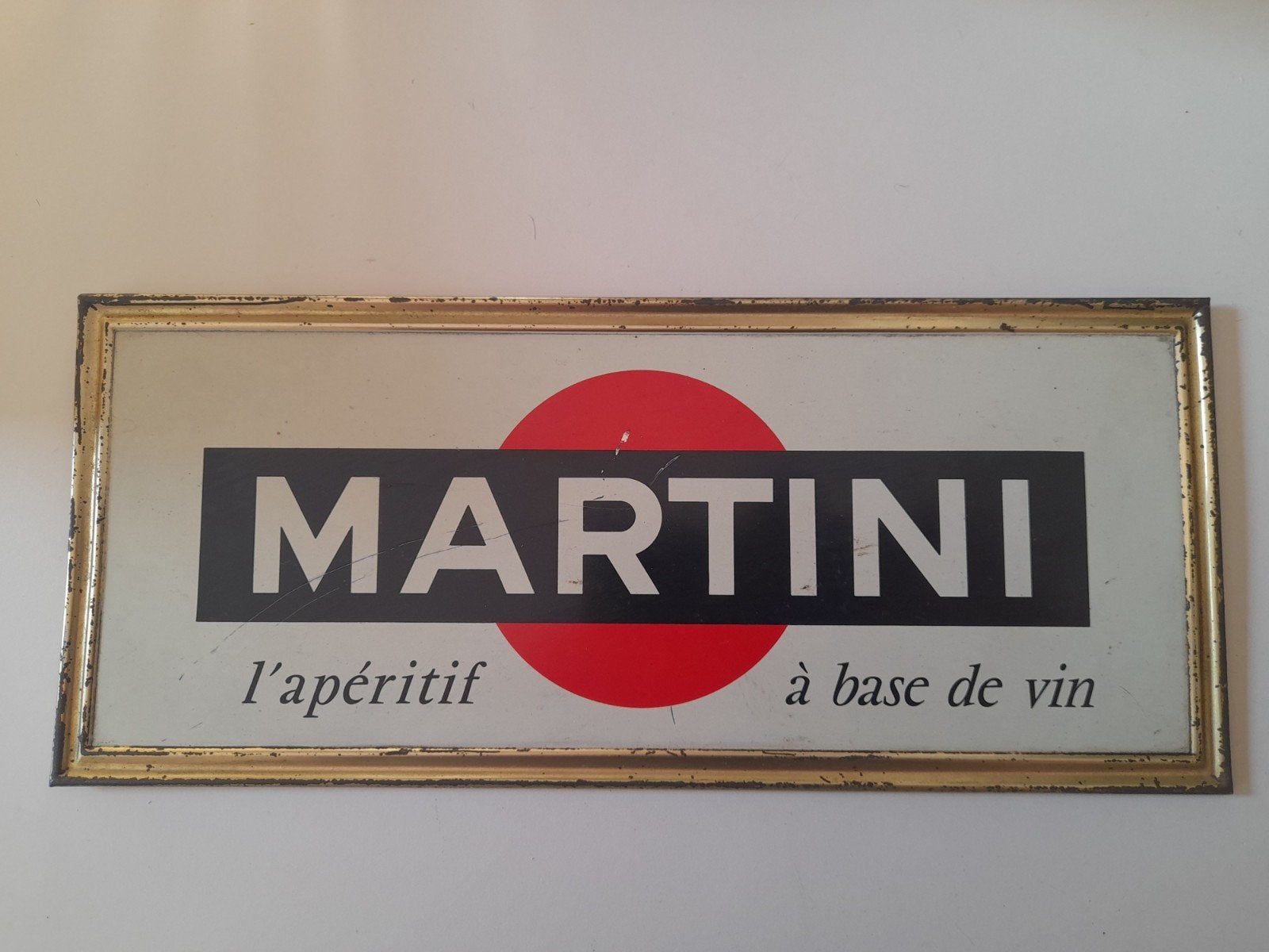 vieux panneaux d'affichage à martini 26 cm x 11 cm, Enlèvement ou Envoi