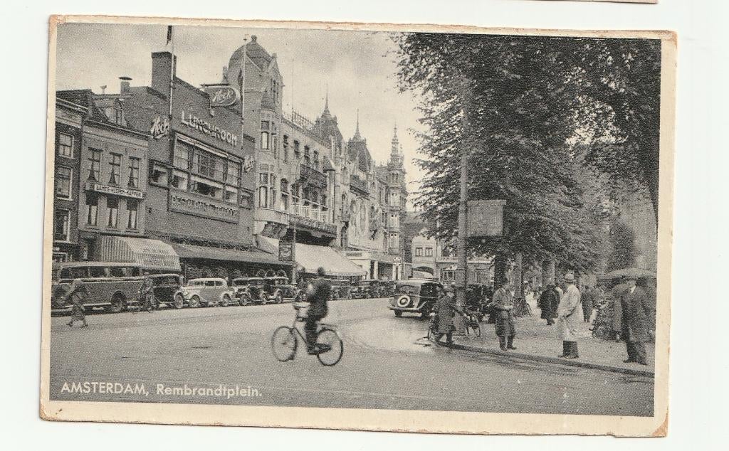 Amsterdam Rembrandtplein, Collections, Cartes postales | Pays-Bas, Envoi, 1920 à 1940, Affranchie, Hollande du Nord/ Hollande Septentrionale