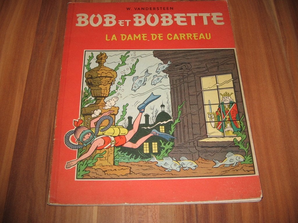 Bob et Bobette 37 : La dame de Carreau 1 édition, Une BD, Envoi, Willy vandersteen