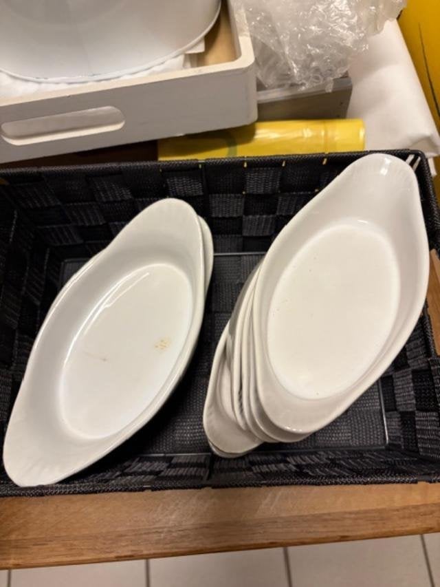 8 visschaaltjes 1 maal gebruikt de 8 stuks voor 1 euro, Ophalen, Zo goed als nieuw, Aardewerk, Schaal of Schalen