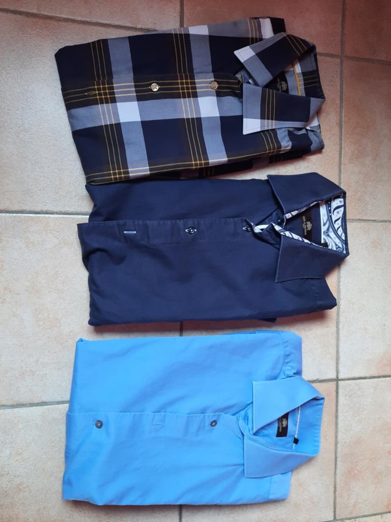3 herenhemden maat Col 43  XL 15eu samen,kan apart, Ophalen, Zo goed als nieuw, CIRCLE OF GENTLEMEN, Halswijdte 43/44 (XL)