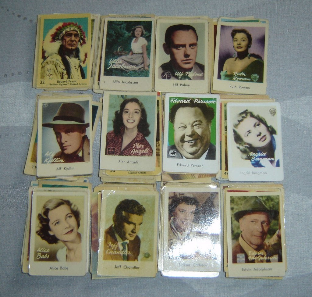 Chromos Filmsterren Mooi lotje 96st Maple Leaf Divers, Verzamelen, Foto's en Prenten, Gebruikt, Verzenden, 1940 tot 1960, Prent