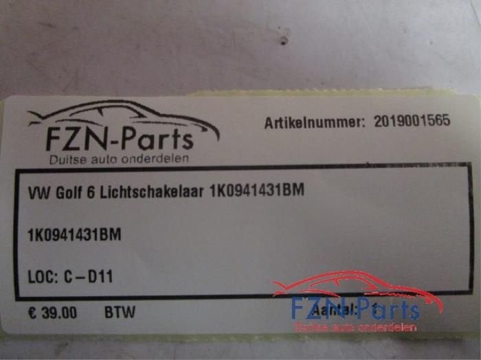 Licht Schakelaar Volkswagen Golf (22735516), Ophalen of Verzenden, Gebruikt