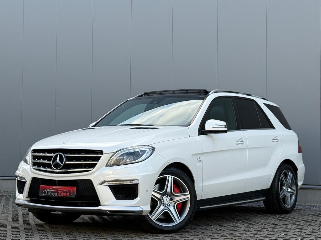 Mercedes ML 63AMG V8 557PK LichtevrachtMetZetels Veel Opties, Auto's, Automaat, 276 g/km, Wit, Leder