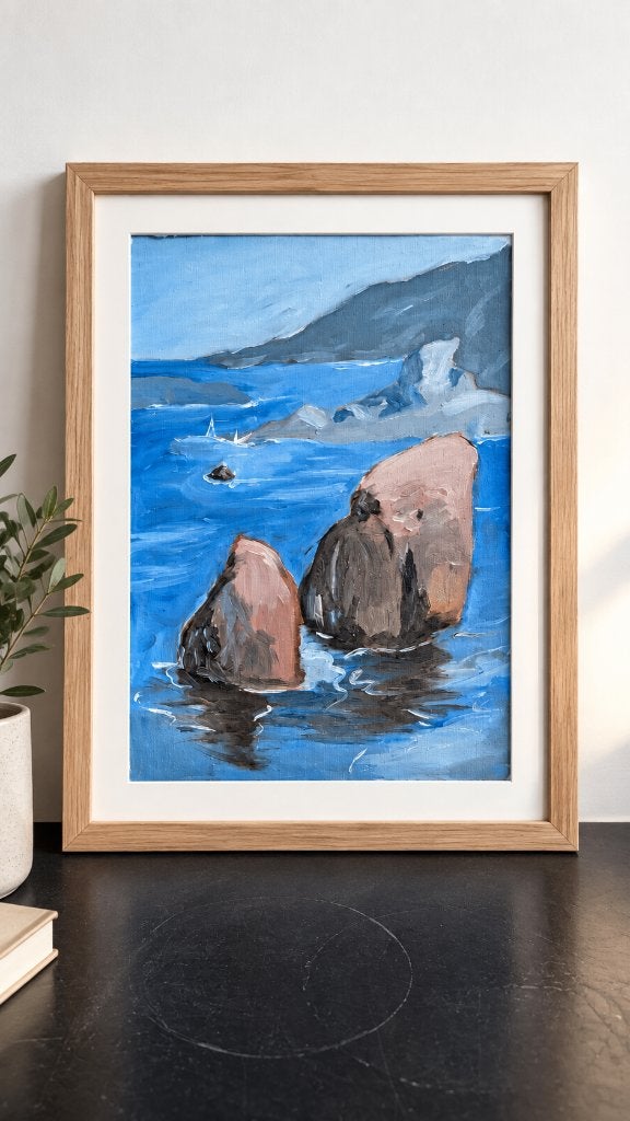 Peinture à l'huile impressionniste, Peinture à l'huile, Enlèvement ou Envoi, Paysage, Papier/carton