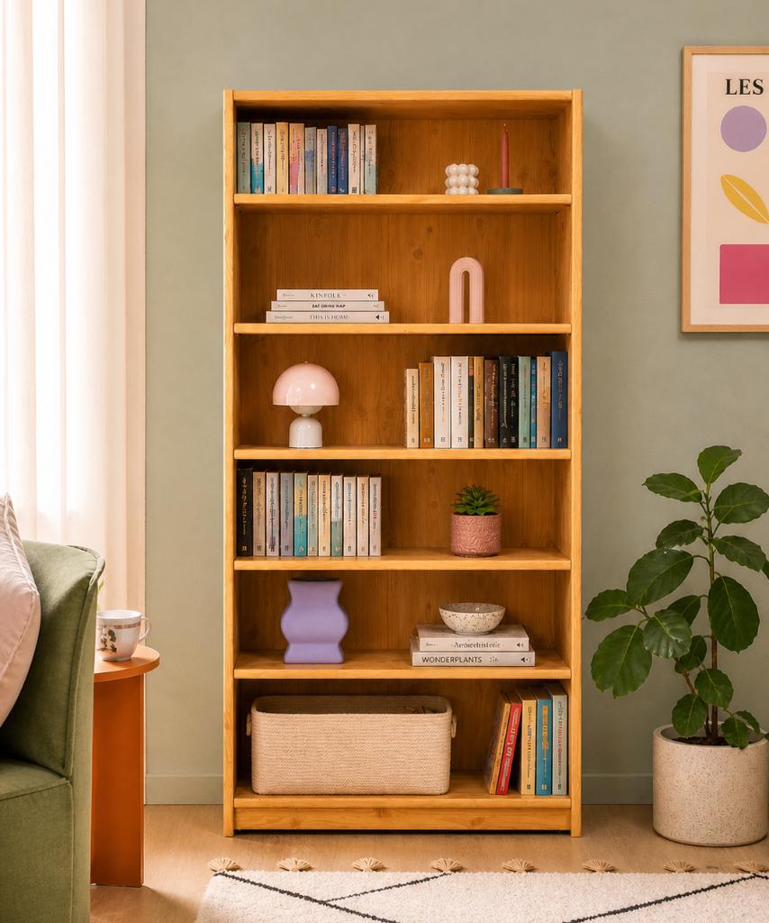 Handige houten boekenkast (90 x 35 x 170), Ophalen, Met plank(en), Gebruikt, 50 tot 100 cm