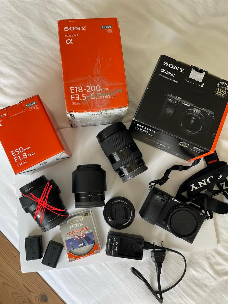 Sony a6400 pakket, Audio, Tv en Foto, Foto | Lenzen en Objectieven, Ophalen