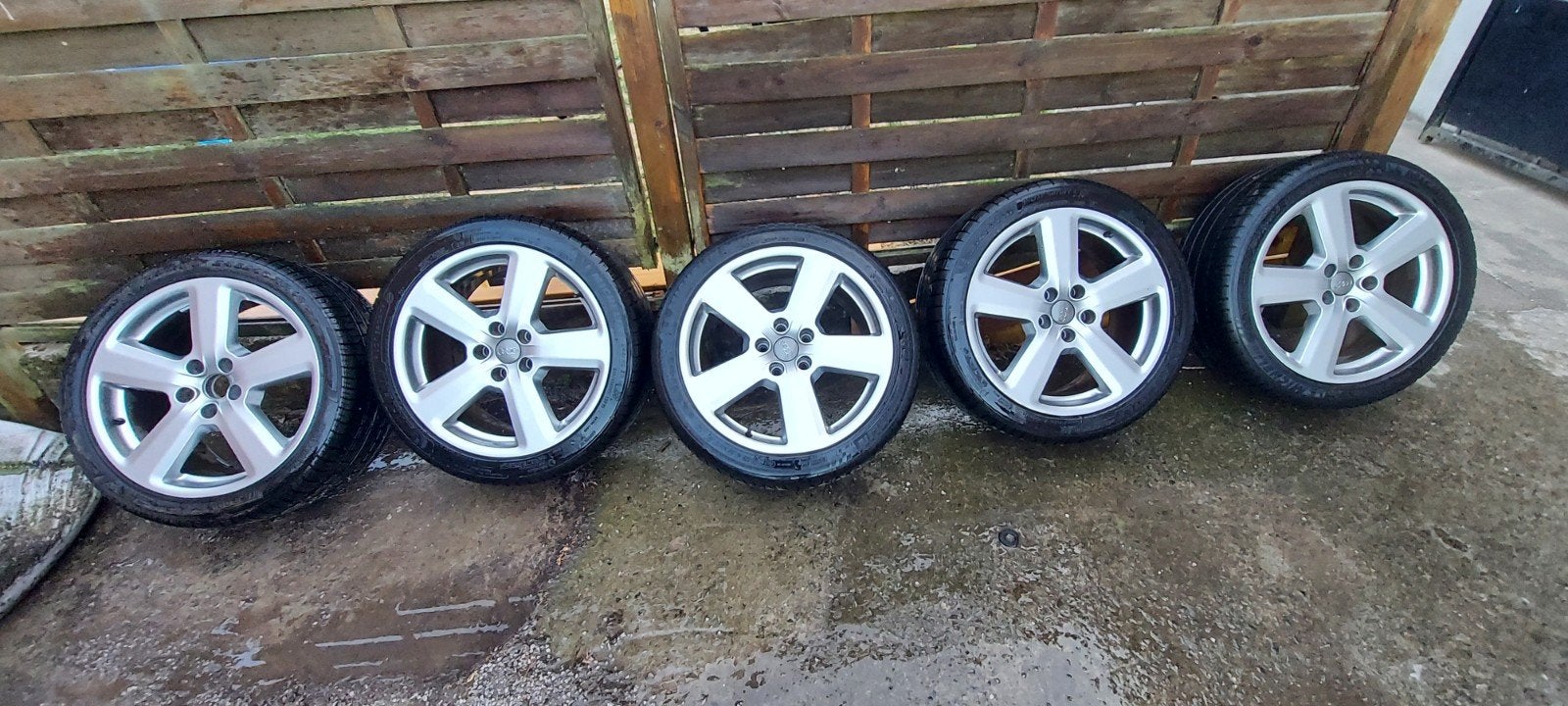 Lot de 5 Jantes Origine Audi 18" + 2 Pneus Michelin PS4 réce, Enlèvement